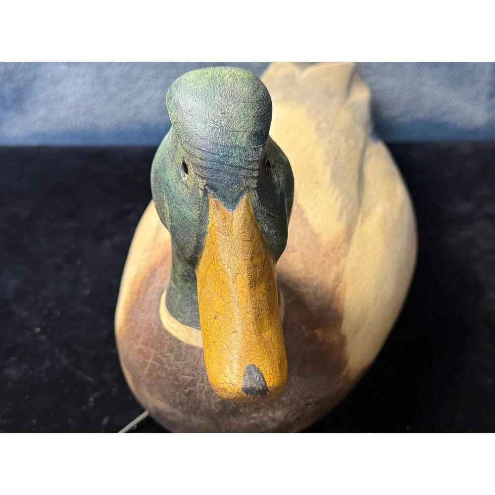 Ducks Unlimited Mallard Decoy With Anchor David Maas Signed Wood Duck 926